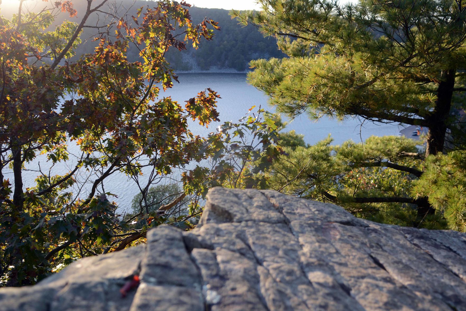 Devil's Lake shows autumn colors, Oct. 18